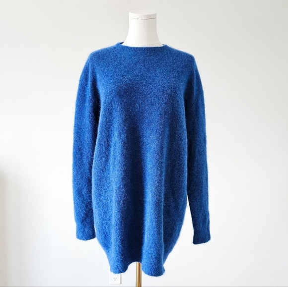 Stella McCartney Sweaters - Stella McCartney it38 royal blue wool blend  crewneck sweater relaxed fit